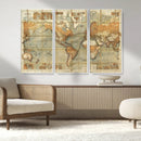 Push Pin World Map Canvas Print – Travel Tracker Wall Art