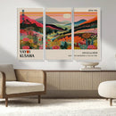 Yayoi Kusama Landscape Canvas Print, Vibrant Floral Mountain by MyGreatCanvas | Canvas Wall Art Prints | Photo Prints & Wall Decor