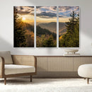 Sunrise Over the Smoky Mountains Canvas Wall Art –