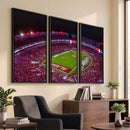 Bryant-Denny Stadium Night Game Triple Canvas Wall Art -