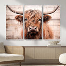 Vintage Scottish Highland Cow Cattle Art Print Farmhouse