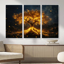 Golden Tree of Life Canvas Wall Art Print - Majestic Glowing by MyGreatCanvas | Canvas Wall Art Prints | Photo Prints & Wall Decor