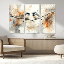 Abstract Watercolor Chickadee Bird Canvas Wall Art Print - by MyGreatCanvas | Canvas Wall Art Prints | Photo Prints & Wall Decor