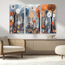 Abstract Winter Landscape Canvas Wall Art Print - Large