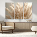 Pampas Grass Canvas Wall Art - Elegant Neutral Decor for