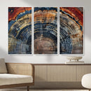 Abstract Tree Ring Wall Art Canvas Print – Colorful Framed