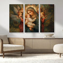 Mary Jesus Canvas Wall Art Print - Madonna and Child with