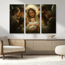 Mary Jesus Canvas Wall Art Print - Madonna and Child with