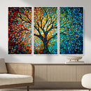 Yggdrasil Tree of Life Wall Art Print | Mosaic Style 3-Panel