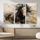 Abstract Horse Wall Art Canvas Print – Large Western