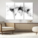 Abstract World Map Wall Art – Framed Geometric Line Canvas by MyGreatCanvas | Canvas Wall Art Prints | Photo Prints & Wall Decor