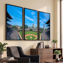 Wrigley Field Chicago Cubs Panoramic Art Multi-Piece Canvas