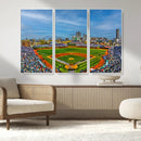 Wrigley Field Chicago Cubs Panoramic Canvas Print –