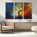 Yggdrasil Tree of Life Mosaic Stained Glass Wall Art Canvas,