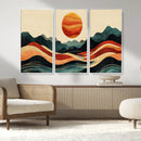 Mountain Triptych Wall Art Canvas Print – Western Nature