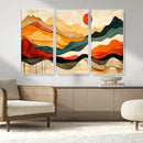 Mid Century Wall Art Print  - Abstract Woodland Print -
