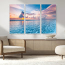 Ocean Sunset Canvas Wall Art Print – Tranquil Seascape