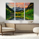 Maroon Bells Lake Wall Art Canvas Print – Framed Majestic