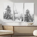 Ski Lift Wall Art – Framed Snowy Mountain Canvas Artwork by MyGreatCanvas | Canvas Wall Art Prints | Photo Prints & Wall Decor
