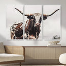 Texas Longhorn Wall Art Canvas Print – Framed Spotted Bull by MyGreatCanvas | Canvas Wall Art Prints | Photo Prints & Wall Decor