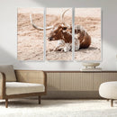 Texas Longhorn Wall Art – Framed Resting Bull Canvas by MyGreatCanvas | Canvas Wall Art Prints | Photo Prints & Wall Decor