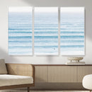 Ocean Wave Surfer Wall Art – Framed Minimal Seascape Canvas by MyGreatCanvas | Canvas Wall Art Prints | Photo Prints & Wall Decor