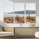 Desert Lake Wall Art – Framed Cactus Mountain Canvas by MyGreatCanvas | Canvas Wall Art Prints | Photo Prints & Wall Decor