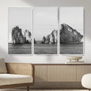 Coastal Wall Art – Framed Black White Ocean Canvas Artwork, by MyGreatCanvas | Canvas Wall Art Prints | Photo Prints & Wall Decor