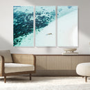 Minimal Beach Wall Art – Framed Ocean Swimming Canvas by MyGreatCanvas | Canvas Wall Art Prints | Photo Prints & Wall Decor