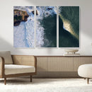 Ocean Wave Wall Art – Aerial Coastal View Canvas Artwork, by MyGreatCanvas | Canvas Wall Art Prints | Photo Prints & Wall Decor