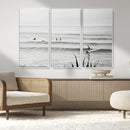 Surfer Silhouette Wall Art – Framed Calm Ocean Canvas by MyGreatCanvas | Canvas Wall Art Prints | Photo Prints & Wall Decor