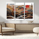 Modern Japanese Wall Art Canvas Print – Framed Abstract