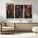 Modern Japanese Wall Art Canvas Print – Framed Abstract