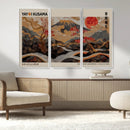 Modern Japanese Wall Art Canvas Print – Framed Abstract