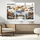 Modern Japanese Wall Art Canvas Print – Framed Abstract