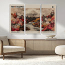 Modern Japanese Wall Art Canvas Print – Framed Abstract