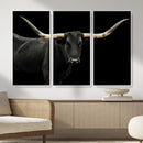 Texas Longhorn Wall Art Canvas Print – Framed Rustic Western by MyGreatCanvas | Canvas Wall Art Prints | Photo Prints & Wall Decor