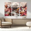 Mountain Wall Art Canvas Print – Framed Autumn Forest