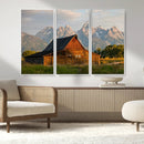 Rustic Barn Wall Art Canvas Print – Framed Grand Teton Park