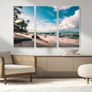 Tropical Beach Wall Art Canvas Print – Framed Ocean Waves