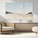 Minimalist Beach Wall Art Canvas Print – Framed Coastal