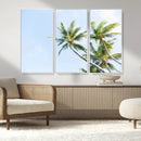 Palm Trees Wall Art Canvas Print – Framed Tropical Coastal