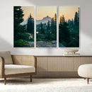 Mountain Wall Art Canvas Print – Framed Forest Serenity