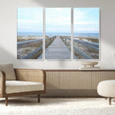 Beach Boardwalk Wall Art Canvas Print – Framed Coastal