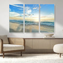 Minimalist Seaside Wall Art Canvas Print – Morning Glow