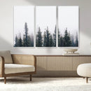 Foggy Forest Wall Art Canvas Print – Framed Misty Pines