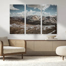 Mountain Landscape Wall Art Canvas Print – Framed Snowy