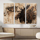 Moose Canvas Wall Art — Rustic Wildlife Painting Print | by MyGreatCanvas | Canvas Wall Art Prints | Photo Prints & Wall Decor