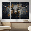 Rustic Longhorn Bull Wall Art Canvas Print – Vintage Western by MyGreatCanvas | Canvas Wall Art Prints | Photo Prints & Wall Decor