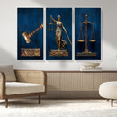 Lady Justice Wall Art Canvas Print – Elegant Gold Legal by MyGreatCanvas | Canvas Wall Art Prints | Photo Prints & Wall Decor